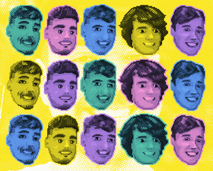 the boys faces